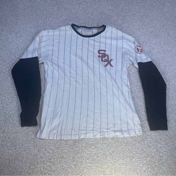 1959 Chicago White Sox Layered Jersey Shirt Youth Large Red Jacket MLB Apparel - Picture 1 of 9